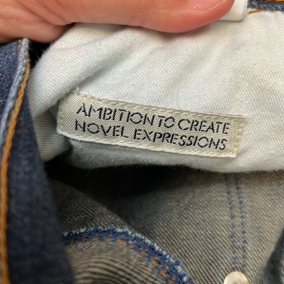 ACNE JEANS MENS DARK WASH MAX RAW STRAIGHT LEG JEANS 31/34 - Picture 16 of 16